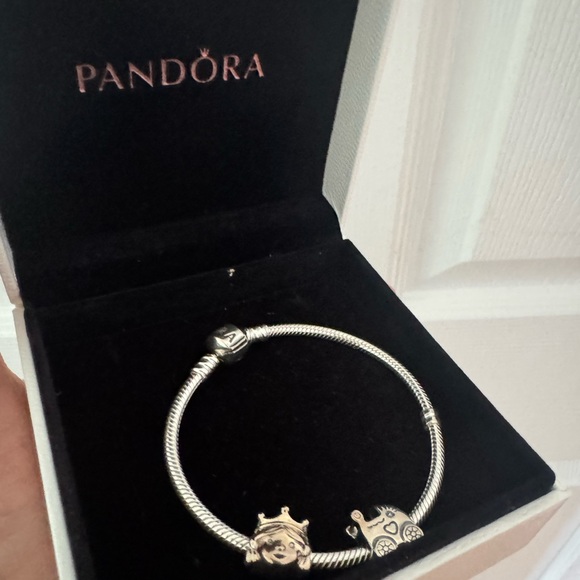 Children’s Pandora Silver Charm Bracelet w/Charms - Picture 3 of 10